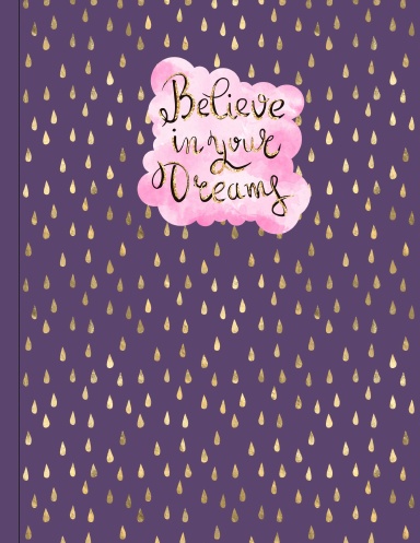 365 Daily Journal - Purple Believe Cover 11"x 8.5" Paperback Dated Perpetual Annual Planner 370 pages