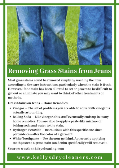 Removing Grass Stains from Jeans