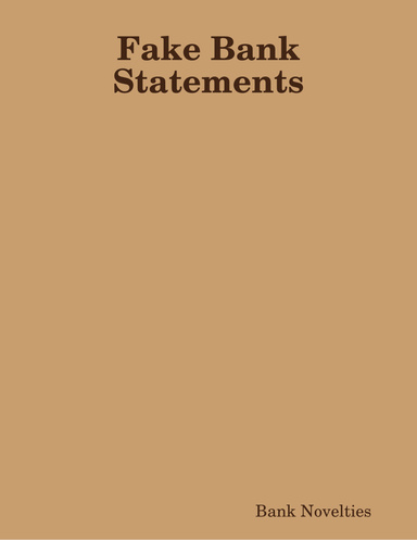 Fake Bank Statements