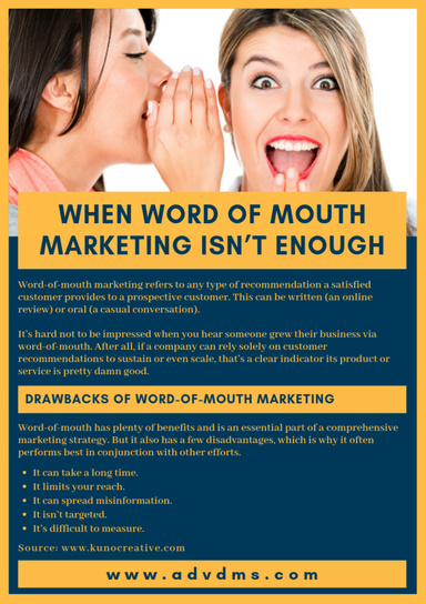 When Word of Mouth Marketing Isn’t Enough