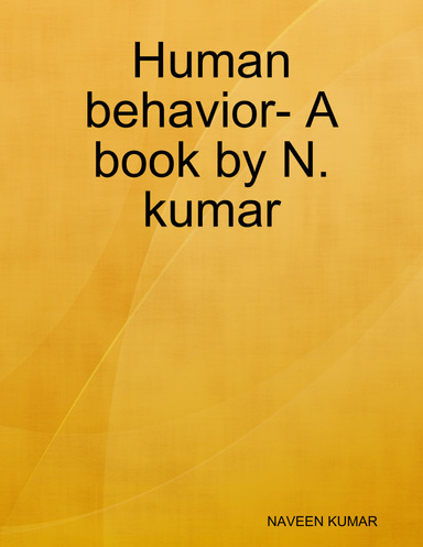 Human behavior A book by N.kumar