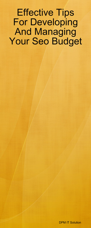 Effective Tips For Developing And Managing Your Seo Budget