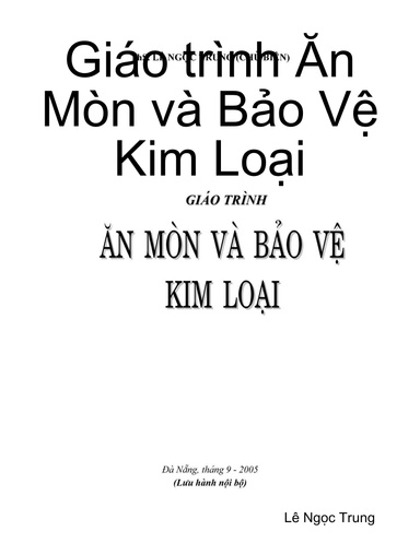 An Mon Va Bao Ve Kim Loai