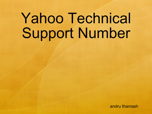 Yahoo Technical Support Number