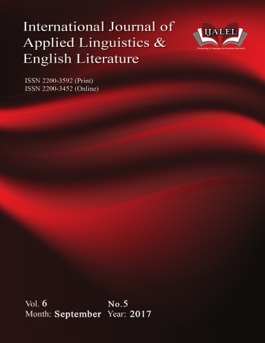 International Journal of Applied Linguistics and English Literature [Vol 6, No 5 (2017)]