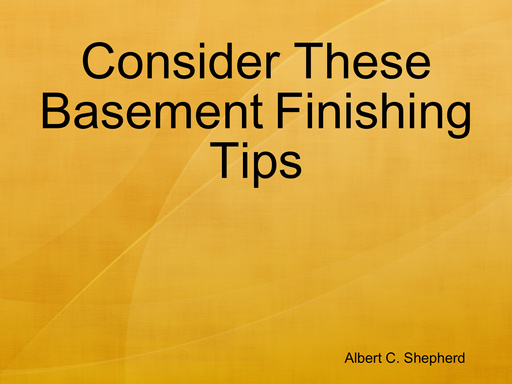 Consider These Basement Finishing Tips