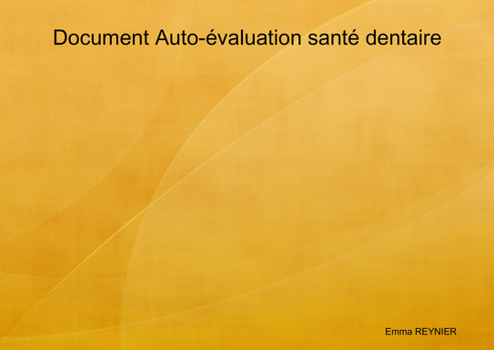 auto-évaluation santé dentaire