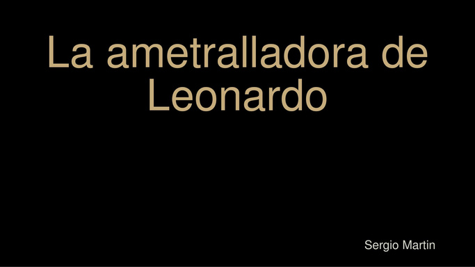 La ametralladora de Leonardo