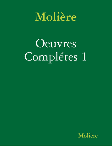 Oeuvres complets 1