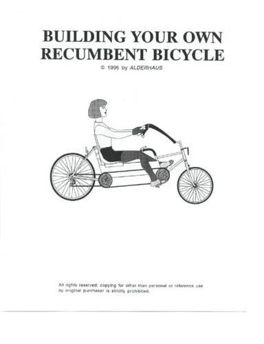 Building Your Own Recumbent Bicycle