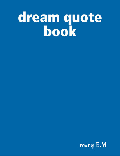 dream quote book