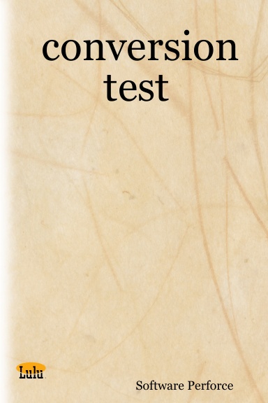 conversion test