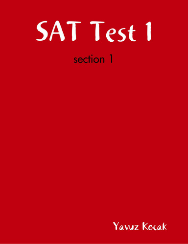 SAT  Test 1 section 1