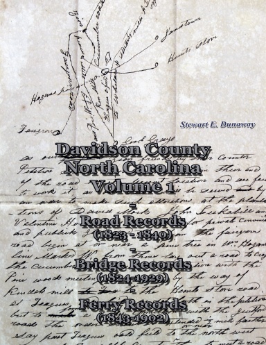Davidson County, N.C. - Road, Bridge and Ferry Records (1823-1929)
