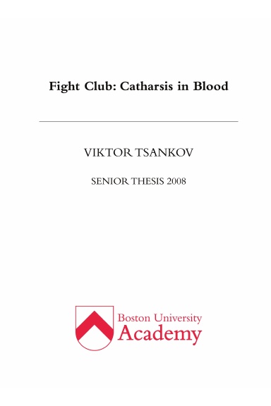 Fight Club: Catharsis in Blood