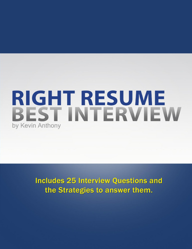 Right Resume Best Interview