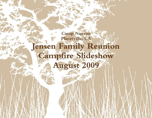 Black and white Jensen Family Reunion Book