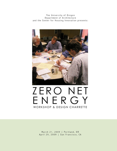 Zero Net Energy Workshop and Design Charrette
