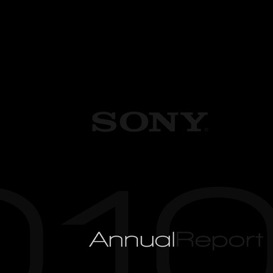 Sony Annual 2010