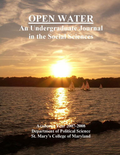 Open Water: An Undergraduate Journal In The Social Sciences