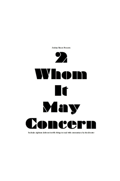 2 Whom It May Concern