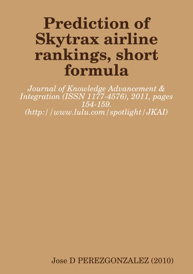 Prediction of Skytrax airline rankings, short formula