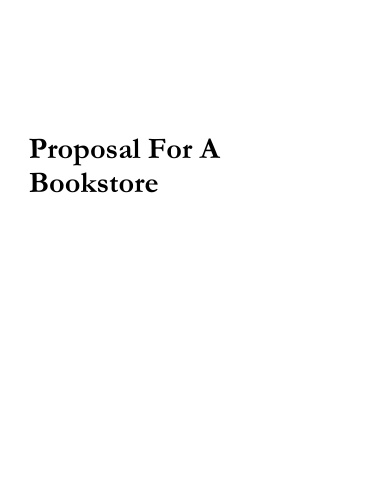Proposal For A Bookstore