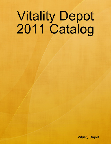 Vitality Depot 2011 Catalog