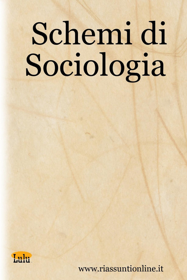 Schemi di Sociologia