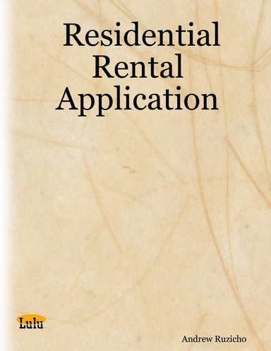 Residential Rental Application