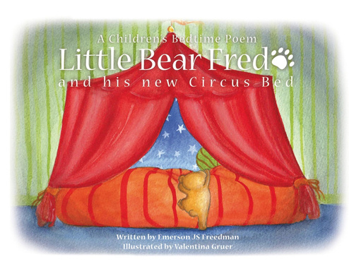 Little Bear Fred and his new Circus Bed