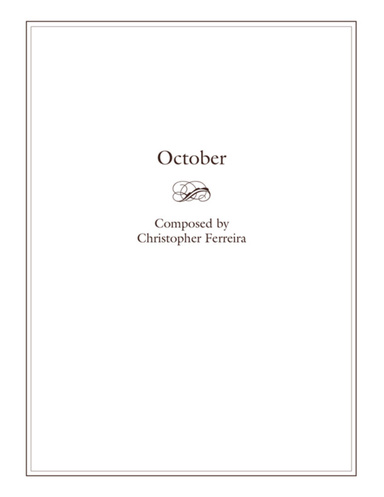 October- piano sheet music