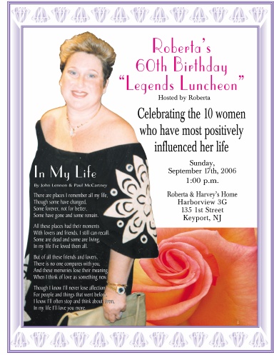 60th Birthday B/W