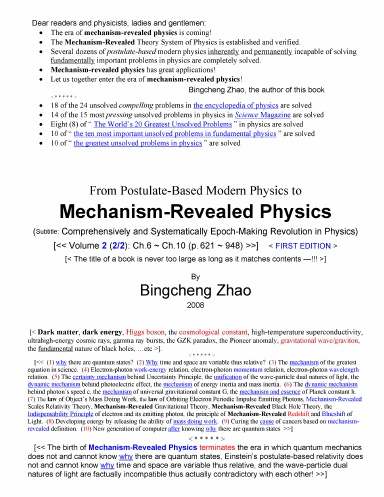 From Postulate-Based Modern Physics to Mechanism-Revealed Physics, Vol.2 (2/2)