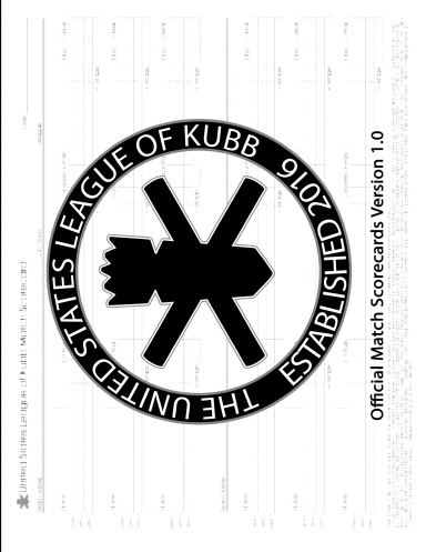 League of Kubb Match Scorecards