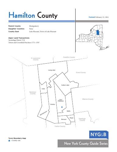 Hamilton County, New York Guide for Genealogists and Family Historians