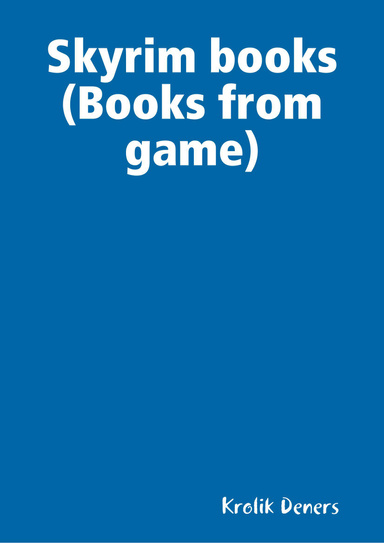 Skyrim books (Books from game)