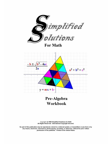 Pre-Algebra Workbook