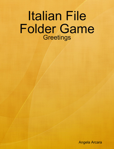 Italian File Folder Game - Greetings