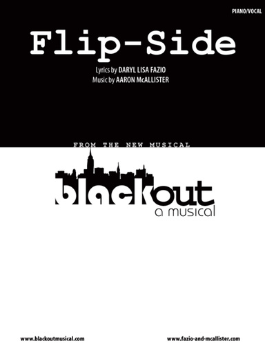 "Flip-Side" vocal sheet music from BLACKOUT (a new musical)