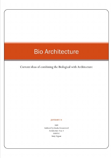 Bio- Architecture