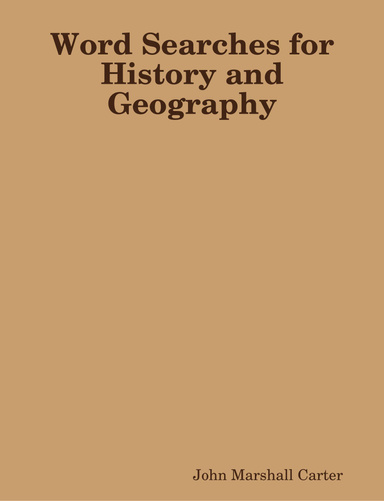 Word Searches for History and Geography