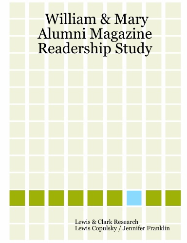 William & Mary Alumni Magazine Readership Study