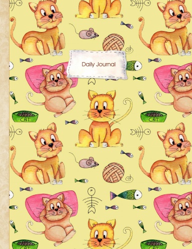 365 Daily Journal Chill Cat 11"x 8.5" Paperback Dated Perpetual Annual Planner 370 pages