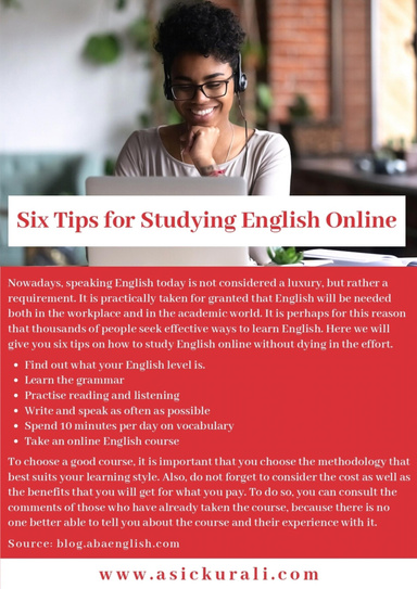 Six Tips for Studying English Online