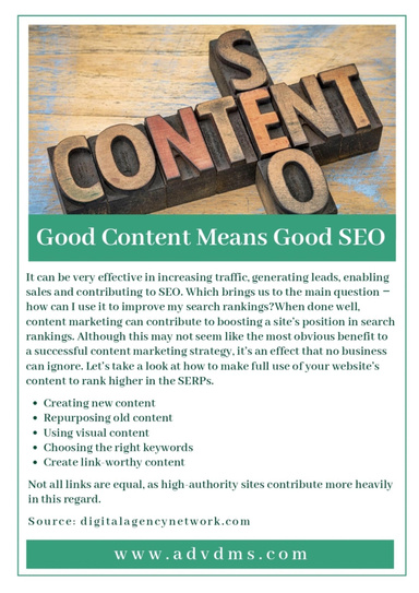 Good Content Means Good SEO