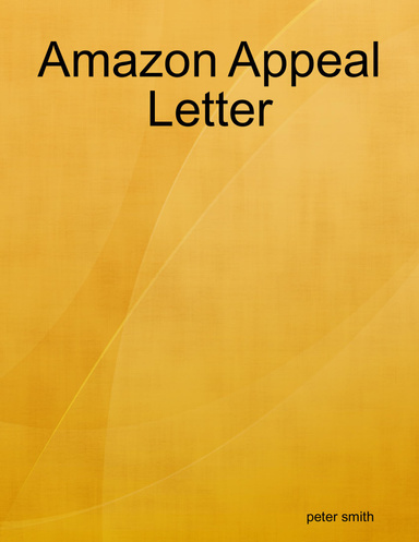 Amazon Appeal Letter