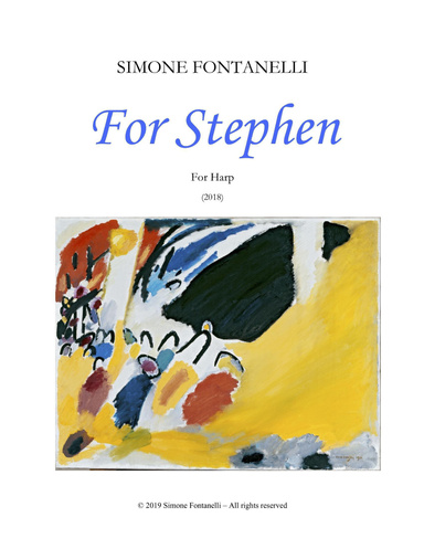 Simone Fontanelli - FOR STEPHEN - For solo harp (2018) - Music score