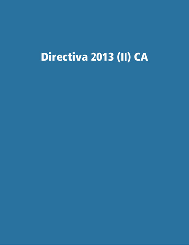 Directiva 2013( II ) CA