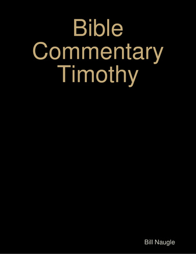 Bible Commentary Timothy
